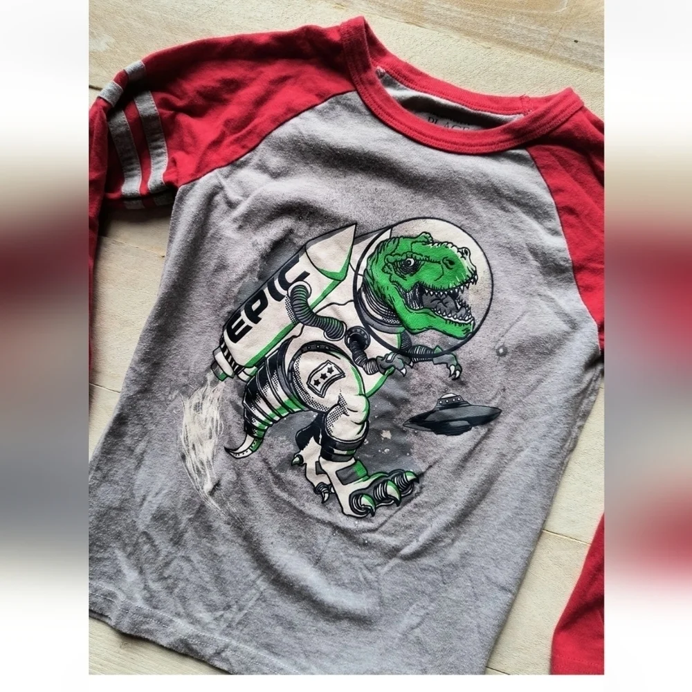 The Children's Place Dinosaur Space Rocket Epic Long sleeve Boys Toddler Shirt 5